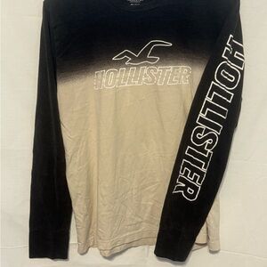 Hollister Charcoal Gray Long Sleeve Logo Tee